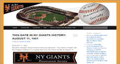 Desktop Screenshot of newyorkgiantspreservationsociety.com